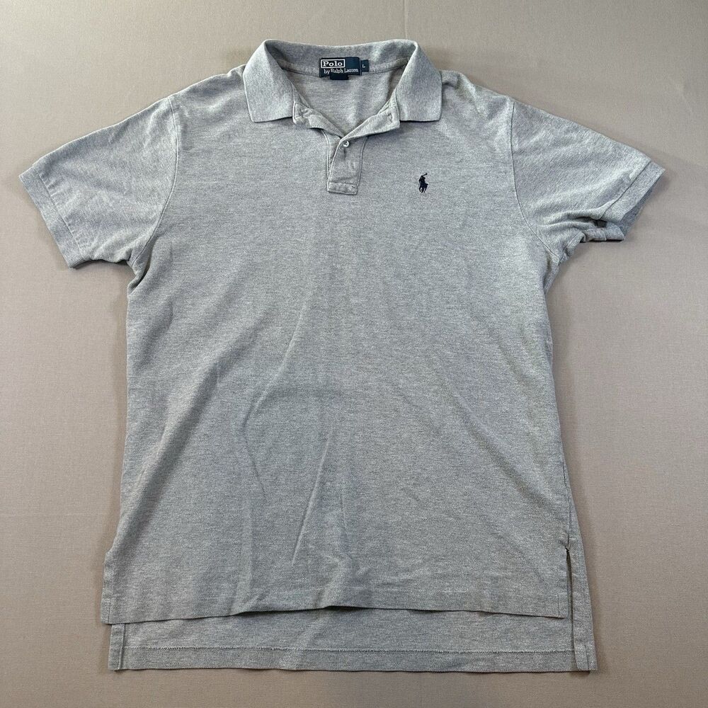 Polo Ralph Lauren Shirt Mens Large Short Sleeve Lightweight Classic Grey